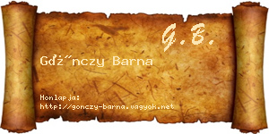 Gönczy Barna névjegykártya